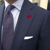 Bassin And Brown Cerise Rose Jacket Lapel Pin
