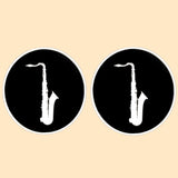 Bassin And Brown Saxophone Cufflinks - Black And White