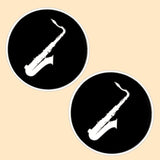 Bassin And Brown Saxophone Cufflinks - Black And White