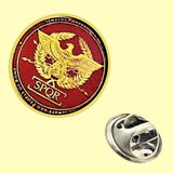 Bassin and Brown  SPQR - The Senate and People of Rome Lapel Pin - Wine and Gold