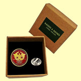 Bassin and Brown  SPQR - The Senate and People of Rome Lapel Pin - Wine and Gold