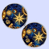 Bassin And Brown Star Flash Cufflinks - Blue and Beige