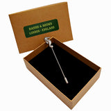 Bassin and Brown Seahorse Jacket Lapel Pin - Silver