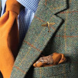 Bassin and Brown Spitfire Airplane Lapel Pin - Antique Bronze