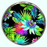 Bassin and Brown Tropical Plants Cufflinks - Black, Green and Blue