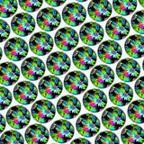 Bassin and Brown Tropical Plants Cufflinks - Black, Green and Blue