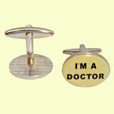Bassin and Brown Trust Me I'm A Doctor Cufflinks - White,Black and Silver