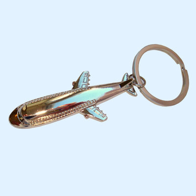 Bassin and Brown - Airplane Keyring - Silver