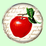 Bassin and Brown Apple Fruit Cufflinks - Red, White and Green