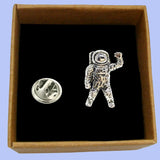 Bassin and Brown Astronaut Lapel Pin  - Silver