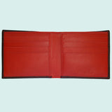 Bassin and Brown Black/Red Billfold 8 Card Slot Leather Wallet