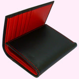 Bassin and Brown Trifold 10 Card Slot Wallet - Black and Red