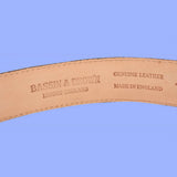 Bassin and Brown Contrasting Stitch Leather  Belt - Black