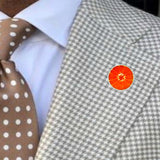 Bassin and Brown Blood Orange Fruit Jacket Lapel Pin
