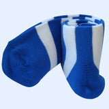 Bassin and Brown Hooped Stripe Cotton Socks - Blue and White