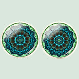 Bassin and Brown - Bohemian Swirl Cufflinks - Mint, Green. and Navy