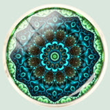 Bassin and Brown - Bohemian Swirl Cufflinks - Mint, Green. and Navy