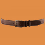 Bassin and Brown - Brown Leather Belt - Contrast Stitching