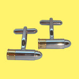 Bassin and Brown Bullet Cufflinks - Silver and Gold