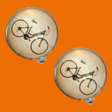 Bassin and Brown Bicycle Cufflinks - Black and White