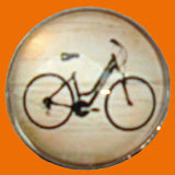 Bassin and Brown Bicycle Cufflinks - Black and White