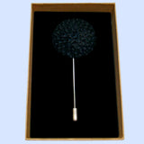 Bassin and Brown Black Chrysanthemum Flower Jacket Lapel Pin