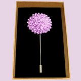 Bassin and Brown Lilac Chrysanthemum Flower Jacket Lapel Pin