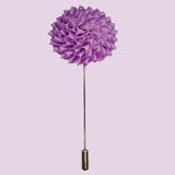 Bassin and Brown Lilac Chrysanthemum Flower Jacket Lapel Pin
