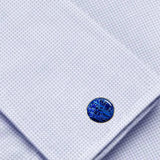 Bassin and Brown Circuit Board Cufflinks - Blue