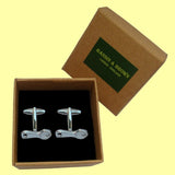 Bassin and Brown Wrench Tool Cufflink - Silver