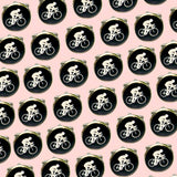 Bassin and Brown Cycling Cufflinks - Black and White