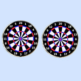 Bassin and Brown Dartboard Cufflinks - Black, White and Red