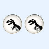 Bassin and Brown Dinosaur Cufflinks - White and Black
