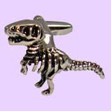 Bassin and Brown Dinosaur Cufflinks - Silver