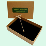 Bassin and Brown Fairy Jacket Lapel Pin - Gold