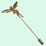 Bassin and Brown Fairy Jacket Lapel Pin - Gold