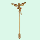 Bassin and Brown Fairy Jacket Lapel Pin - Gold
