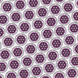 Bassin and Brown Mandala Flower Spray Cufflinks - Purple and White