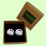 Bassin and Brown Flying Ducks Cufflinks - White/Black