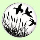 Bassin and Brown Flying Ducks Cufflinks - White/Black