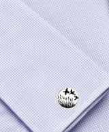 Bassin and Brown Flying Ducks Cufflinks - White/Black