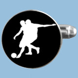 Bassin and Brown Footballer Cufflinks - Black and White