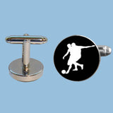 Bassin and Brown Footballer Cufflinks - Black and White