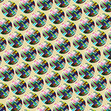 Bassin and Brown Geometric Stripe Cufflinks - Multi Colour