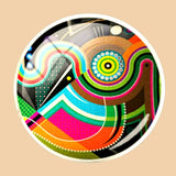 Bassin and Brown Geometric Swirl Cufflinks - Multi Colour