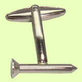 Bassin and Brown Golf Ball and Tee Cufflinks - Silver