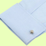 Bassin and Brown Golf Ball and Tee Cufflinks - Silver