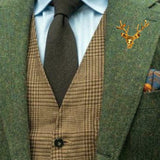 Bassin and Brown Stag Vintage Gold Jacket Lapel Pin