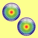 Bassin and Brown Kaleidoscope Centre Spot - Blue,Yellow and Green