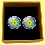 Bassin and Brown Kaleidoscope Centre Spot - Blue,Yellow and Green